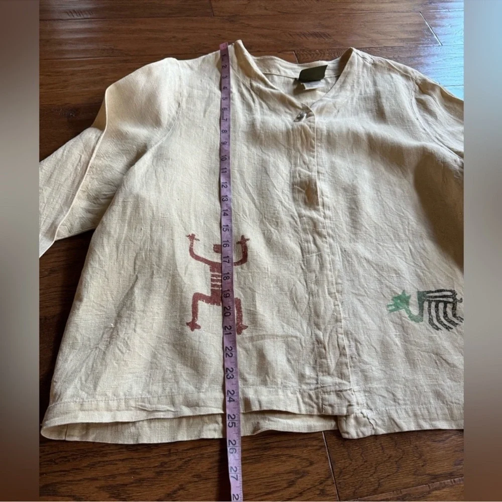 Vintage Blue Cactus‎ 2 Piece Set Linen Maxi Dress - Picture 10 of 11